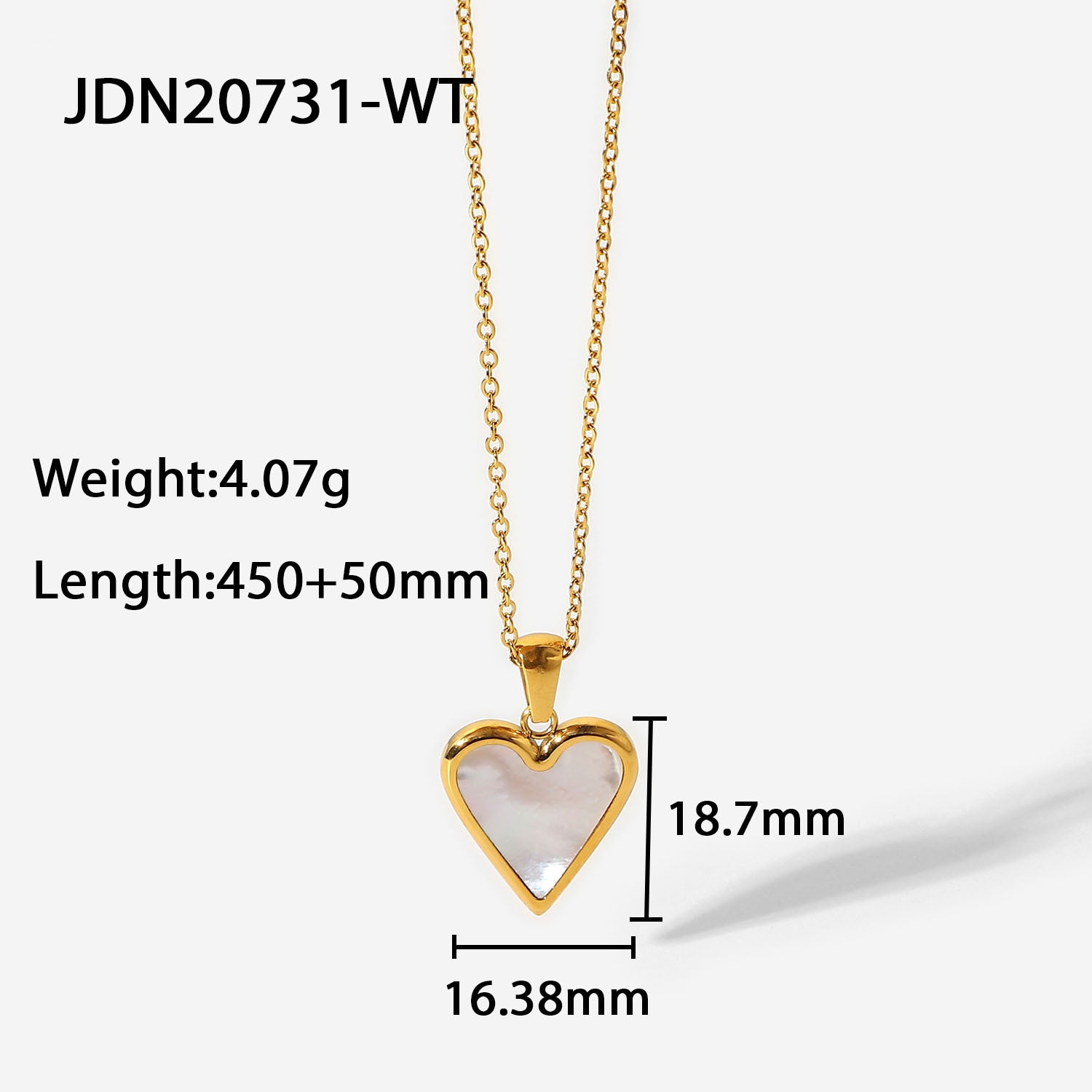 Wholesale Valentine's Day 18K Gold Love Titanium Steel Necklace
